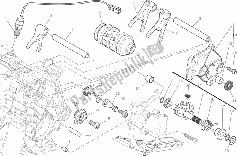 Todas las partes para Control De Cambio De Marchas de Ducati Superbike 1199 Panigale S ABS Brasil 2015